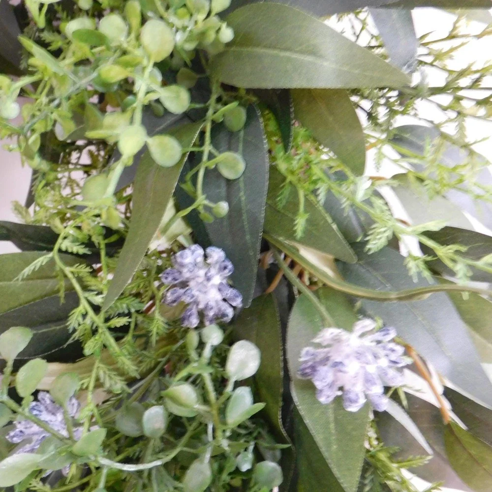 Artificial Year Round Greenry Wreath, English‎ Garden Housewarming Gift